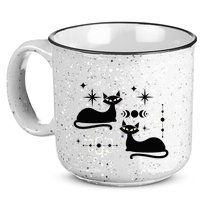 Midcentury Mid Century Cat Retro Atomic Age Space Modern 15oz Campfire Ceramic Mug