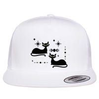 Midcentury Mid Century Cat Retro Atomic Age Space Modern Flat Bill Trucker Hat