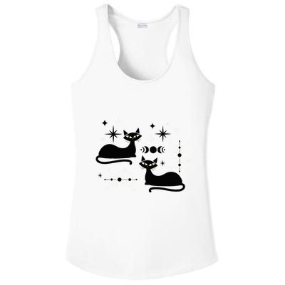 Midcentury Mid Century Cat Retro Atomic Age Space Modern Ladies PosiCharge Competitor Racerback Tank