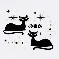 Midcentury Mid Century Cat Retro Atomic Age Space Modern Poster