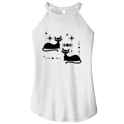 Midcentury Mid Century Cat Retro Atomic Age Space Modern Women's Perfect Tri Rocker Tank