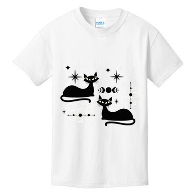 Midcentury Mid Century Cat Retro Atomic Age Space Modern Kids T-Shirt