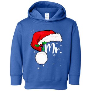 Mr Mrs Claus Christmas Couples Matching His And Her Pajamas Toddler Hoodie