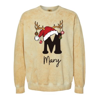 Mary Monogrammed Christmas Matching Colorblast Crewneck Sweatshirt