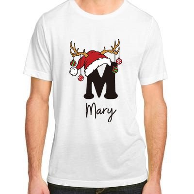 Mary Monogrammed Christmas Matching Adult ChromaSoft Performance T-Shirt