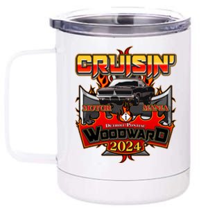 Motor Mania Cruisin Woodward 2024 Detroit To Pontiac Muscle Car 12 oz Stainless Steel Tumbler Cup