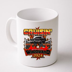 Motor Mania Cruisin Woodward 2024 Detroit To Pontiac Muscle Car Coffee Mug