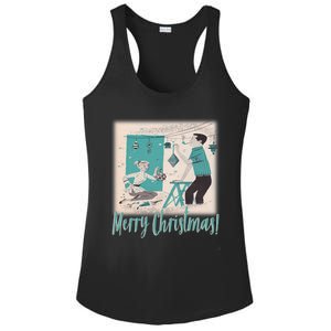 Mcm Mid Century Modern Christmas Retro 50S Couple Merry Ladies PosiCharge Competitor Racerback Tank