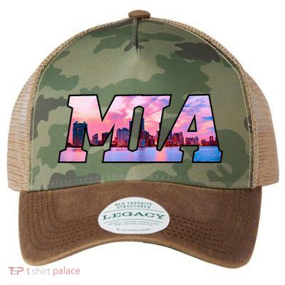 Mia Miami City Skyline Of Miami Beach Florida Legacy Tie Dye Trucker Hat