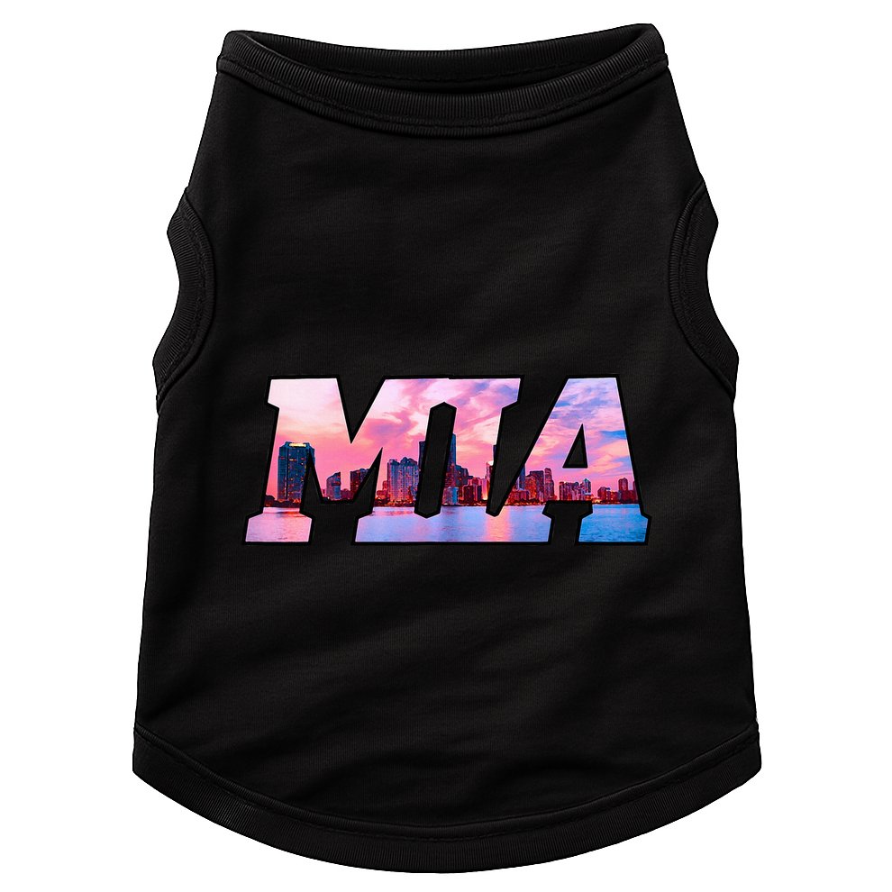 Mia Miami City Skyline Of Miami Beach Florida Doggie Tank