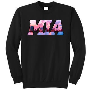 Mia Miami City Skyline Of Miami Beach Florida Sweatshirt