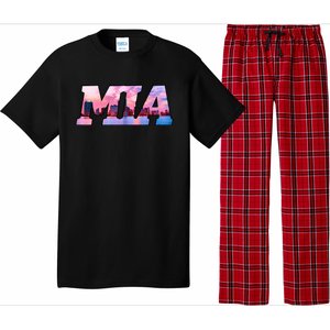 Mia Miami City Skyline Of Miami Beach Florida Pajama Set