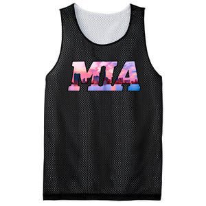 Mia Miami City Skyline Of Miami Beach Florida Mesh Reversible Basketball Jersey Tank