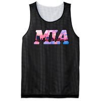 Mia Miami City Skyline Of Miami Beach Florida Mesh Reversible Basketball Jersey Tank