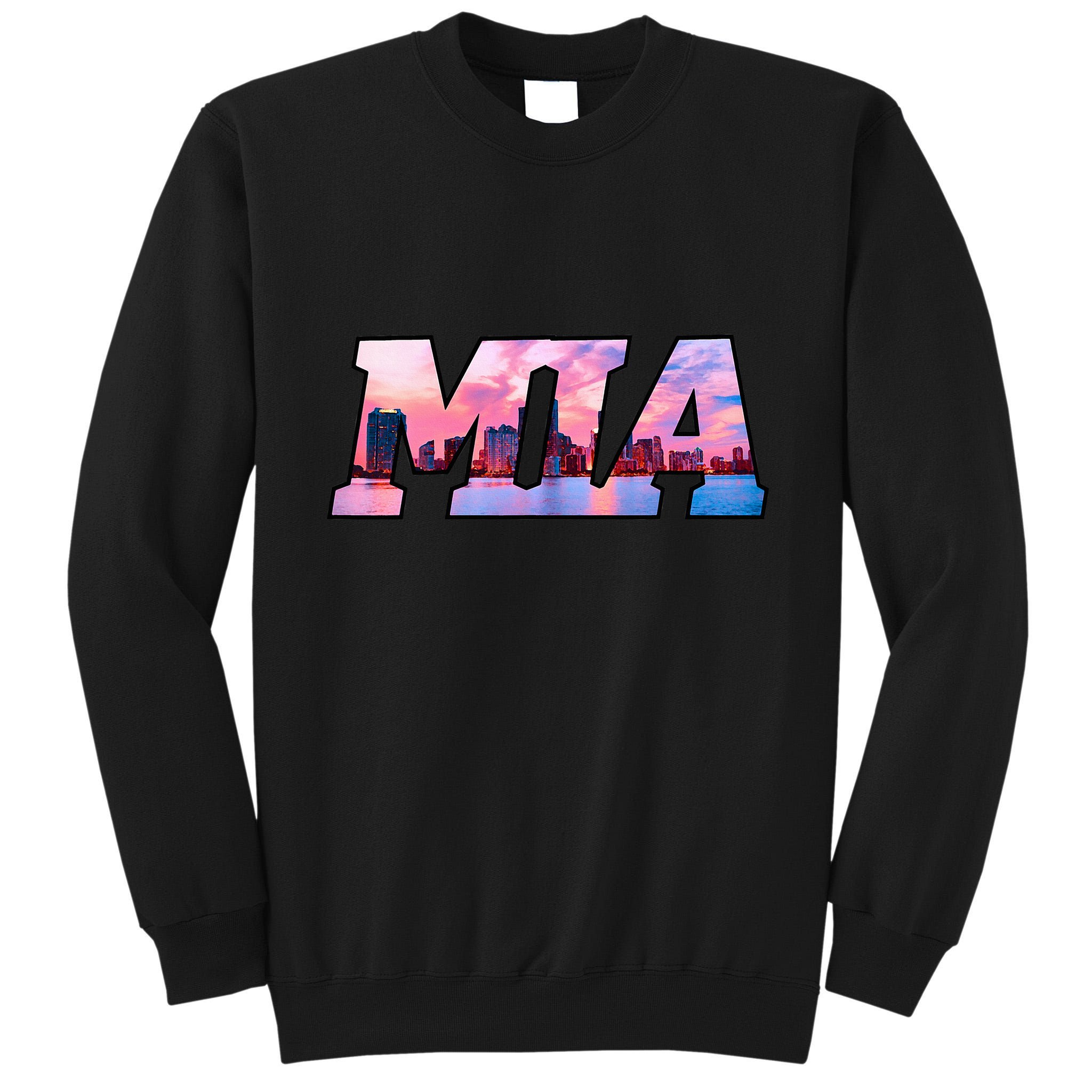 Mia Miami City Skyline Of Miami Beach Florida Tall Sweatshirt