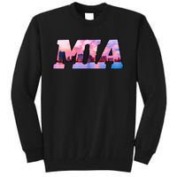 Mia Miami City Skyline Of Miami Beach Florida Tall Sweatshirt