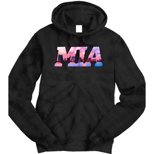 Mia Miami City Skyline Of Miami Beach Florida Tie Dye Hoodie