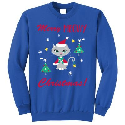 Merry Meowy Christmas Cat Sweatshirt