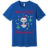 Merry Meowy Christmas Cat Premium T-Shirt