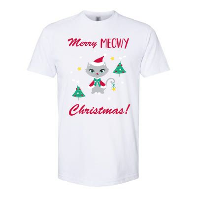 Merry Meowy Christmas Cat Softstyle® CVC T-Shirt