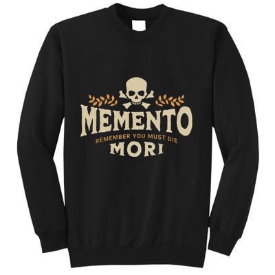Memento Mori Catholic Design Meaning Traditional Latin Skull Sweatshirt