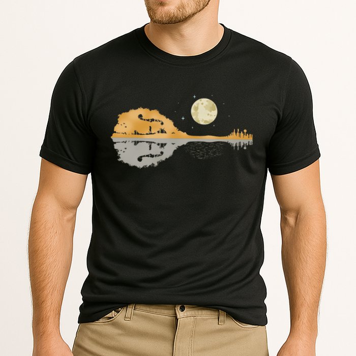Mandolin Men Country Music Moon Bluegrass Cooling Performance Crew T-Shirt