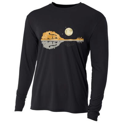 Mandolin Men Country Music Moon Bluegrass Cooling Performance Long Sleeve Crew