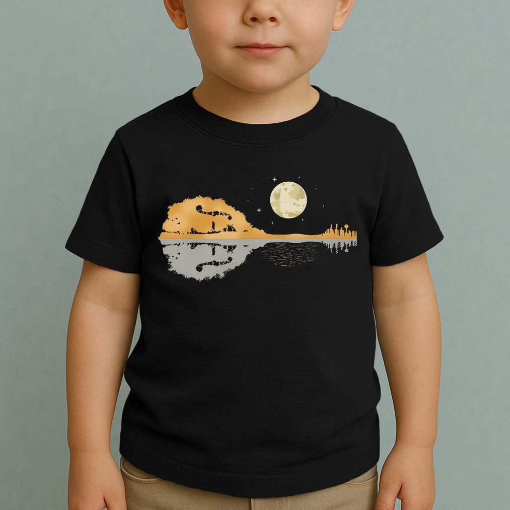 Mandolin Men Country Music Moon Bluegrass Toddler T-Shirt