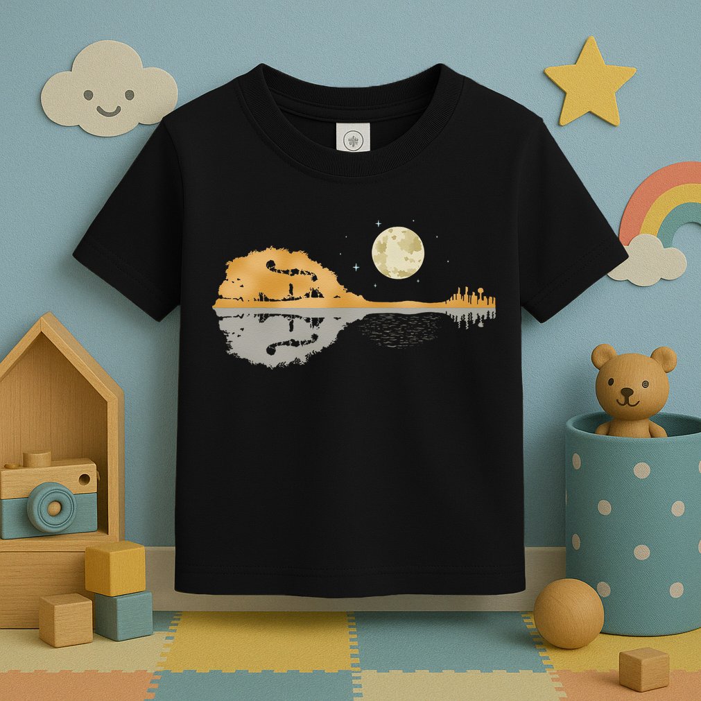 Mandolin Men Country Music Moon Bluegrass Toddler T-Shirt