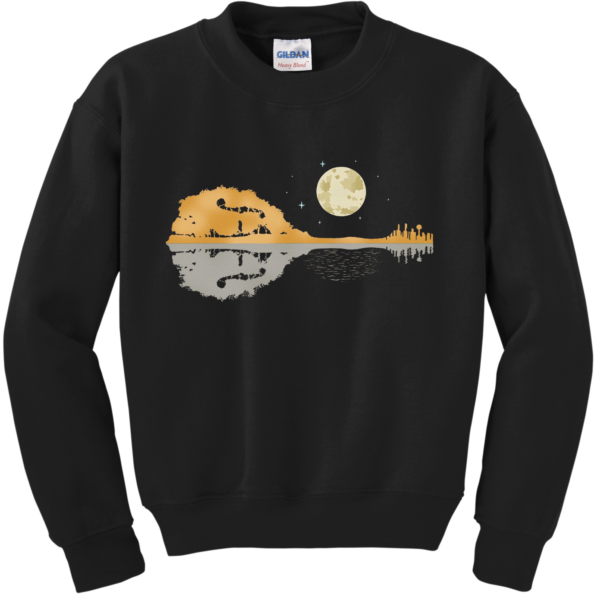Mandolin Men Country Music Moon Bluegrass Kids Sweatshirt