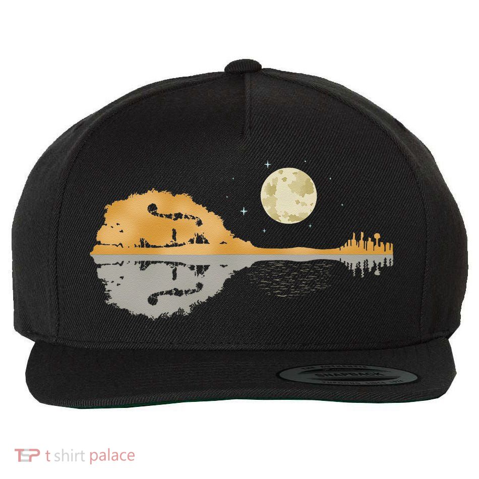 Mandolin Men Country Music Moon Bluegrass Wool Snapback Cap
