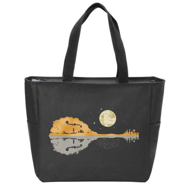 Mandolin Men Country Music Moon Bluegrass Zip Tote Bag