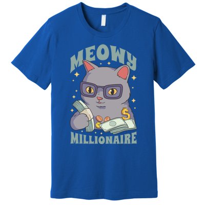 Meowy Millionaire Cat Gift Premium T-Shirt