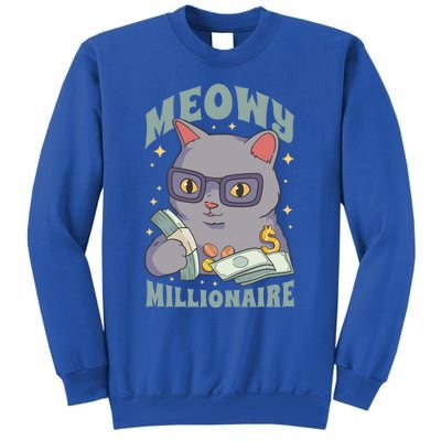 Meowy Millionaire Cat Gift Tall Sweatshirt