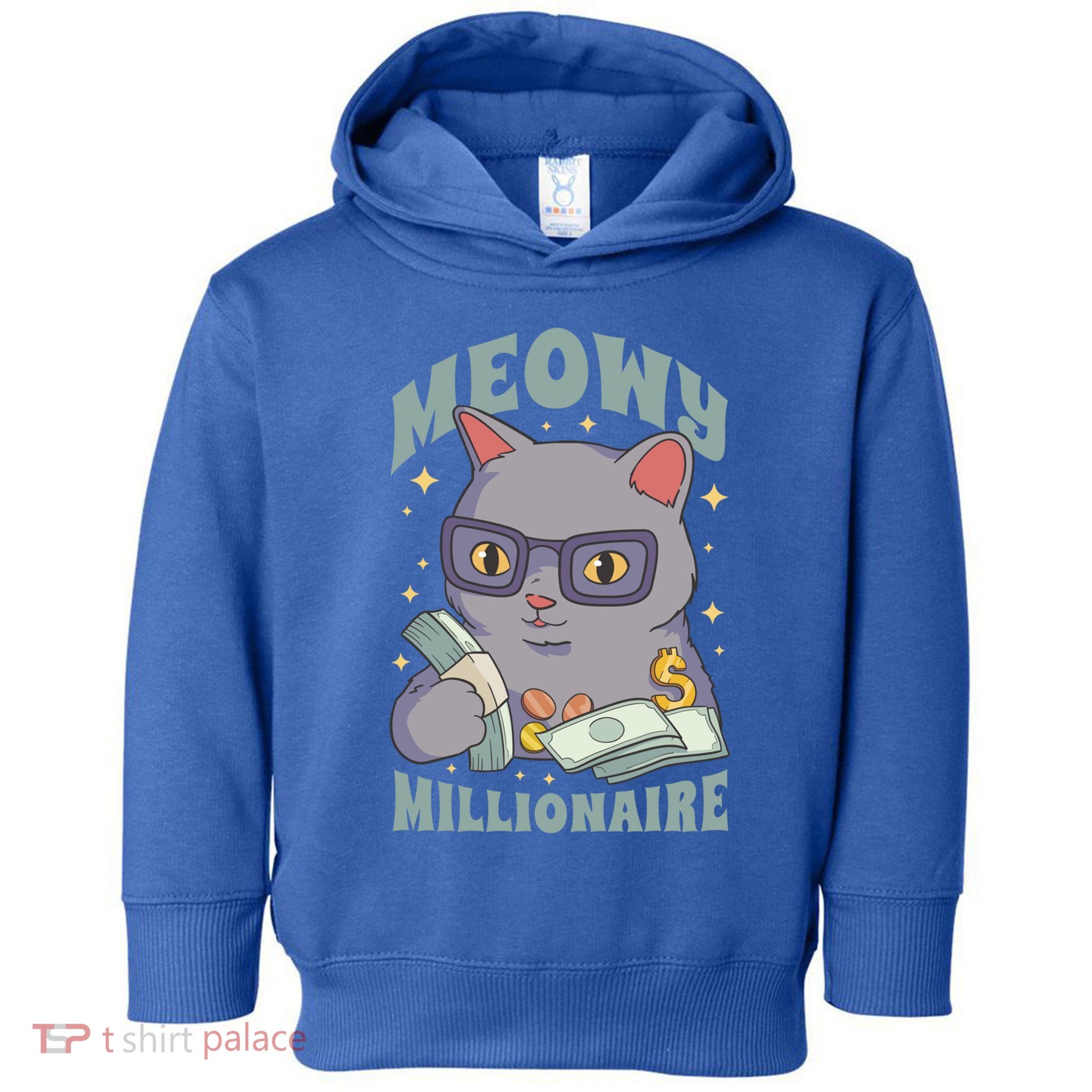 Meowy Millionaire Cat Gift Toddler Hoodie