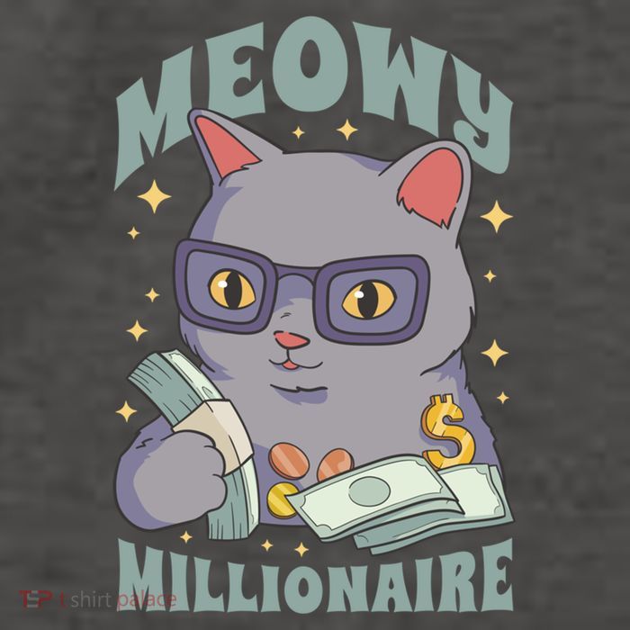 Meowy Millionaire Cat Gift Vector Backpack