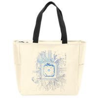 Motherboard Microchip Circuit Black It Computer Background Zip Tote Bag