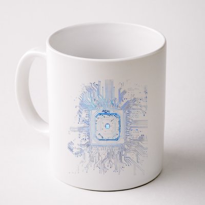Motherboard Microchip Circuit Black It Computer Background Coffee Mug