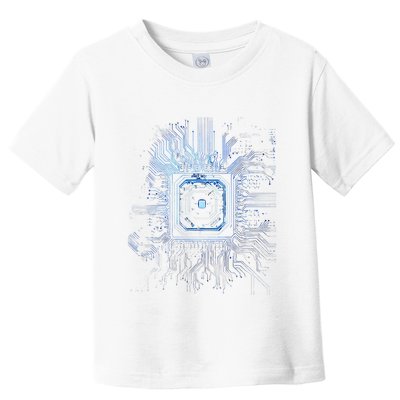 Motherboard Microchip Circuit Black It Computer Background Toddler T-Shirt