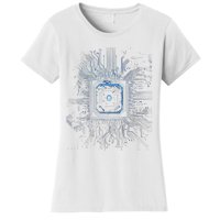 Motherboard Microchip Circuit Black It Computer Background Women's T-Shirt