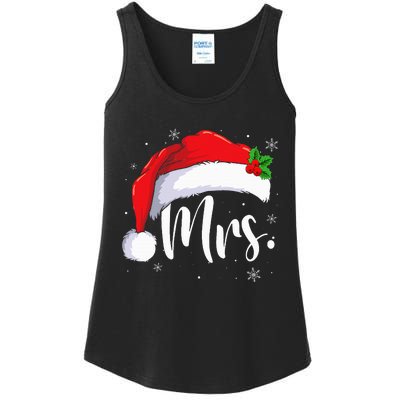 Mr Mrs Claus Christmas Couples Matching His And Her Pajamas Ladies Essential Tank