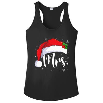 Mr Mrs Claus Christmas Couples Matching His And Her Pajamas Ladies PosiCharge Competitor Racerback Tank