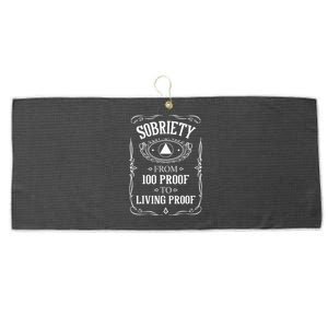 Miracle Milestone Celebrating Sobriety with Living Proof Large Microfiber Waffle Golf Towel