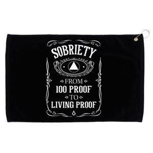 Miracle Milestone Celebrating Sobriety with Living Proof Grommeted Golf Towel