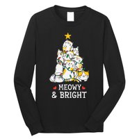 MY MEOW CATS CHRISTMAS TREE Pajama Xmas Funny Long Sleeve Shirt