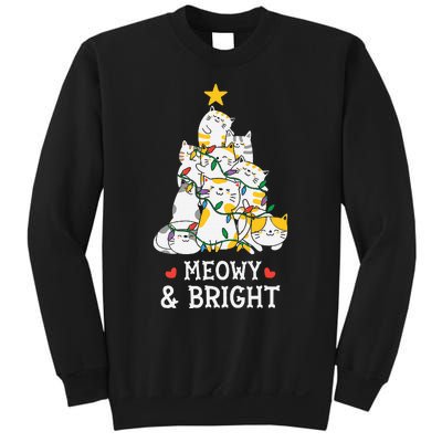 MY MEOW CATS CHRISTMAS TREE Pajama Xmas Funny Sweatshirt