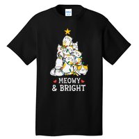 MY MEOW CATS CHRISTMAS TREE Pajama Xmas Funny Tall T-Shirt