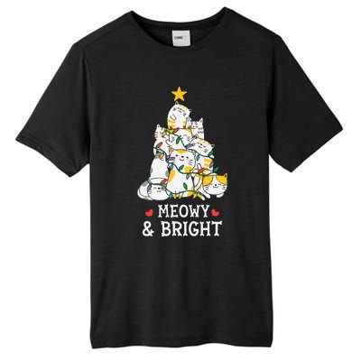 MY MEOW CATS CHRISTMAS TREE Pajama Xmas Funny Tall Fusion ChromaSoft Performance T-Shirt