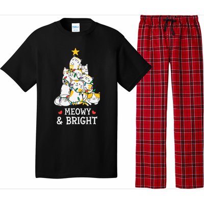 MY MEOW CATS CHRISTMAS TREE Pajama Xmas Funny Pajama Set