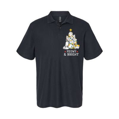 MY MEOW CATS CHRISTMAS TREE Pajama Xmas Funny Softstyle Adult Sport Polo